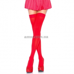 Классические, красные, непрозрачные чулки Leg Avenue Opaque Nylon Thigh Highs, One Size
