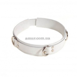 Нашийник «Slave leather collar» білий