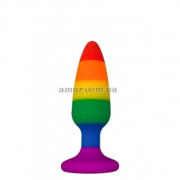 Анальна пробка Wooomy Hiperloo Silicone Rainbow Plug S