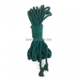 Хлопковая веревка BDSM 8 метров, 6 мм, зеленая
