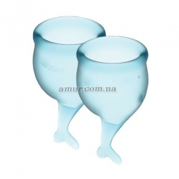 Набор менструальных чаш Satisfyer Feel Secure (light blue), 15мл и 20мл