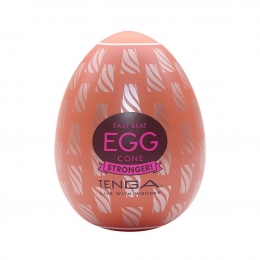 Мастурбатор-яйцо Tenga Egg Cone, плотный TPE, пробник лубриканта 5 мл