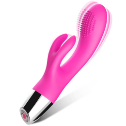 Вибратор «Boss Series Rabbit», розовый, 2 мотора, 9 режимов вибрации