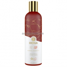 Натуральное массажное масло DONA Rev Up - Mandarin & Ylang YIang, 120 мл