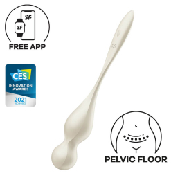 Вагинальные смарт-шарики с вибрацией Satisfyer Love Birds 1, белые, 78 г