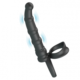 Насадка для пеніса для подвійного проникнення «Pretty Love Tatum», 10 режимів вібрації