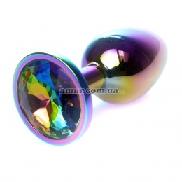 Анальна пробка «Jewellery Multicolour», с переливающимся камнем
