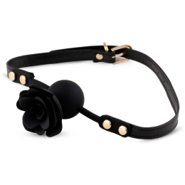 Кляп в форме розы Black Rose Ball Gag, черный