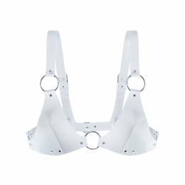 Лиф из натуральной кожи Feral Feelings - Bikini Top, белый