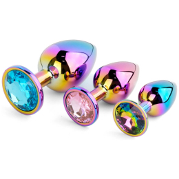 Набор анальных пробок Jewellery Multicolor, S-M-L