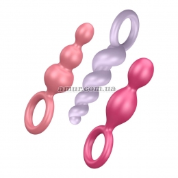 Набір анальних іграшок Satisfyer Plugs colored (set of 3) - Booty Call