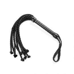 Ажурная плеть Кошка из экокожи Art of Sex - Kani, черная