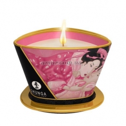 Масажна свічка Shunga Massage Candle – Rose Petals, 170 мл, з афродизіаками