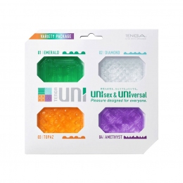 Набір унісекс-стимуляторів Tenga Uni Variety Pack (4 шт), лубрикант в комплекті