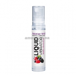 Лубрикант с эффектом вибрации Amoreane Med Liquid Vibrator, с ароматом ягод, 10 мл