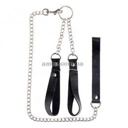 Наручники с поводком Gentle Hold, черные