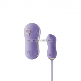 Набір 2в1 Zalo — Unicorn, фіолетовий, віброяйце + вакуумний стимулятор