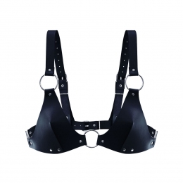 Лиф из натуральной кожи Feral Feelings - Bikini Top, черный