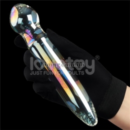 Стеклянный фалос «Twilight Gleam Glass Dildo Prism Glass», светится в темноте