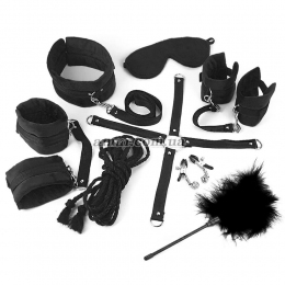 Набір БДСМ Art of Sex - Soft Touch BDSM Set, 9 предметів, чорний