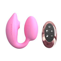 Виброяйцо с вакуумной клиторальной стимуляцией Love To Love Wonderlover, розовое