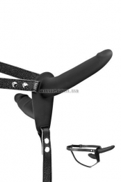 Двойной страпон Fetish Tentation Strap-On with Double Dildo, черный