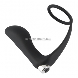 Масажер простати Black Velvets Vibrating Ring & Plug