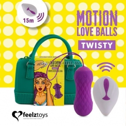 Вагінальні кульки з масажем та вібрацією FeelzToys Motion Love Balls Twisty з пультом ДУ