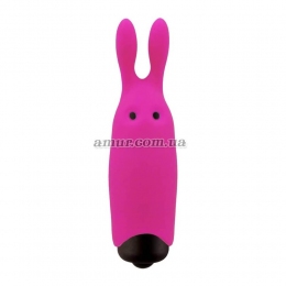 Вибропуля Adrien Lastic Pocket Vibe Rabbit, розовая, со стимулирующими ушками