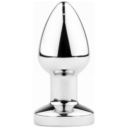 Металлический виброплаг Metal Butt Plug S, 10 режимов вибрации, пульт ДУ