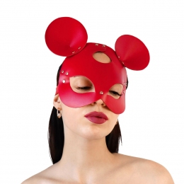 Шкіряна маска мишки Art of Sex - Mouse Mask, червона