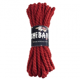 Хлопковая веревка для Шибари Feral Feelings Shibari Rope, 8 м красная