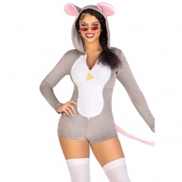 Комбинезон-костюм мышки Leg Avenue Comfy Mouse, с капюшоном