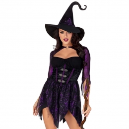 Костюм ведьмы Leg Avenue Mystical Witch, платье, шляпа