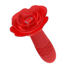 Анальна пробка у формі троянди «Rose Thrusting Anal Plug», 10 режимів вібрації та пульсації