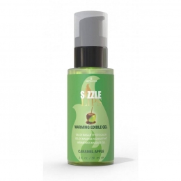 Согревающий массажный гель Sensuva Sizzle Lips Caramel Apple, 59 мл, без сахара, съедобный