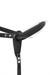 Страпон з вібрацією Fetish Tentation Vibrating Strap-On with Dildo, чорний