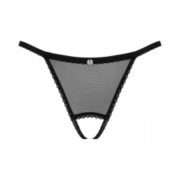 Прозрачные стринги с доступом Obsessive Celia Noir crotchless thong