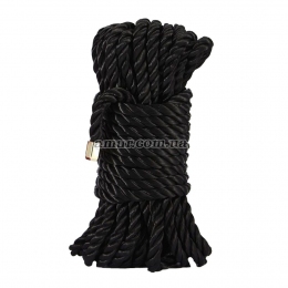 Мотузка для Шибарі Zalo Bondage Rope, чорна, 10 метрів