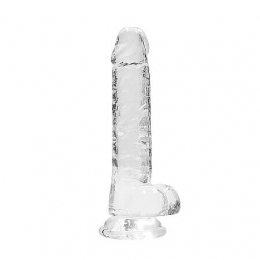Фаллоимитатор «Realrock Dildo 7», 19 см, прозрачный