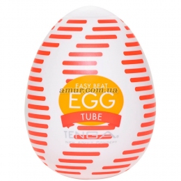 Мастурбатор-яйцо Tenga Egg Tube, рельеф с продольными линиями