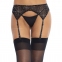 Пояс для чулок со стразами Leg Avenue Rhinestone Garterbelt, черный, One Size