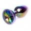 Анальна пробка «Jewellery Multicolour», з кольоровим каменем