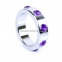 Эрекционное кольцо «Metal Cock Ring with Purple Diamonds»