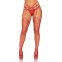 Пояс для чулок из стреп Leg Avenue Strappy Rhinestone Garterbelt, красный, One Size, стразы