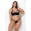 Комплект з екошкіри Passion Malwia Bikini, з люверсами та ремінцями, бра, трусики