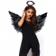 Крила чорного ангела Leg Avenue Angel Accessory Kit, чорний, крила, німб