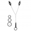 Зажимы для сосков Art of Sex - Nipple clamps for Men Black clover, с эрекционными кольцами