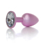 Анальная пробка Jewellery Pearl Pink Plug S, с прозрачным камнем