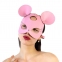 Кожаная маска мышки Art of Sex - Mouse Mask, розовая